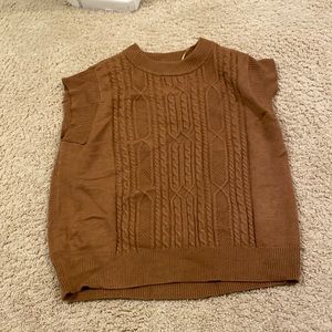 Women’s Sweater Vest Light Brown NEW WITH TAGS